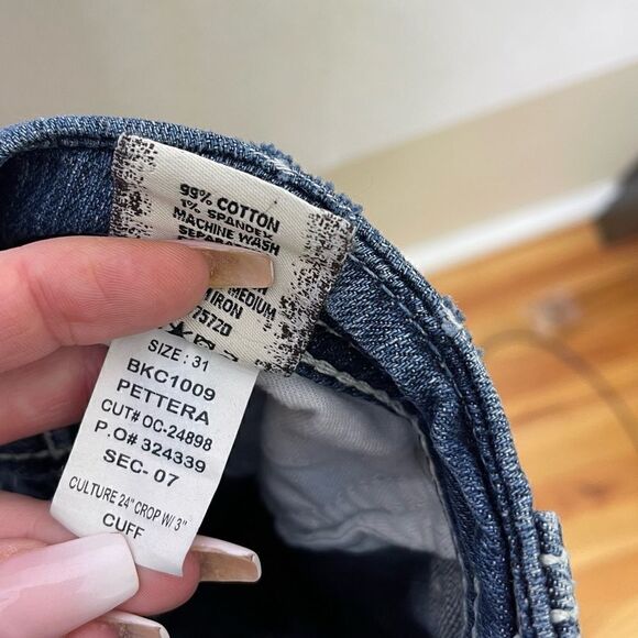 Buckle BKE Culture Thick Stitch Cropped Bootcut Jeans 31 - Picture 4 of 5